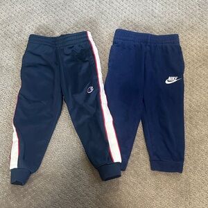 Champion Kids Navy Joggers with Red and White Stripes